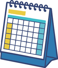 Desk Calendar Schedule Planner Flat Vector Icon