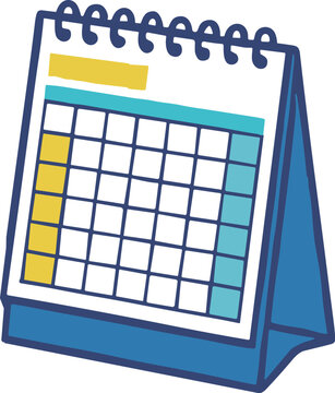 Desk Calendar Schedule Planner Flat Vector Icon