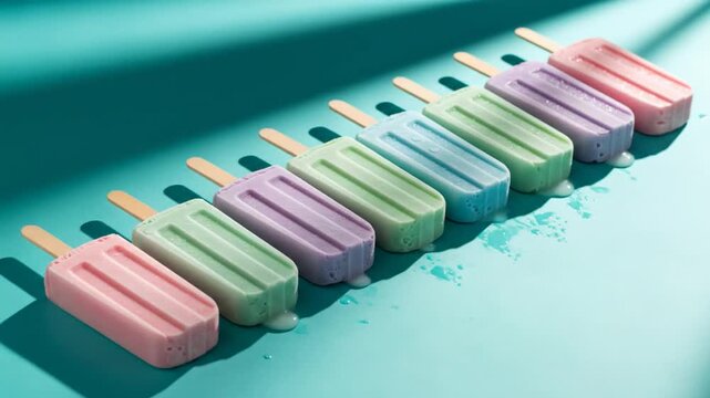 Pastel Popsicle Parade - A Sweet Summer Still Life.