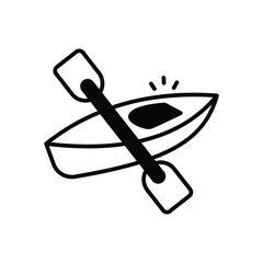 Canoe vector icon © Hexagon Designes