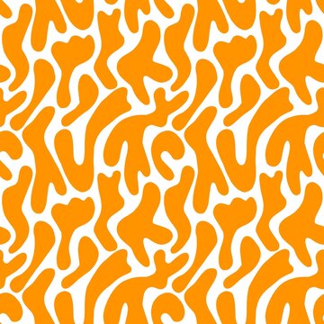 A seamless abstract camouflage pattern with organic shapes and flowing forms. This modern repeating pattern features a bold yet balanced composition, making it suitable for fashion textiles, streetwea