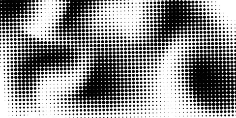 Fototapeta premium Halftone wave. Seamless pattern. Abstract dotted background. Texture of black dots. Monochrome gradient background. Vector illustration.