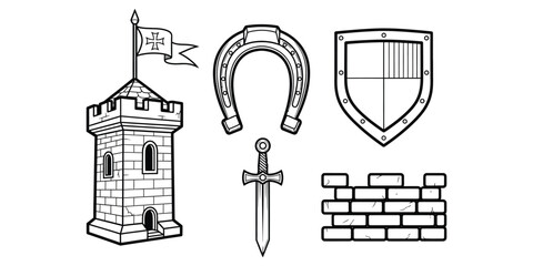Medieval castle and defense symbols © Anamul Haque  Munna