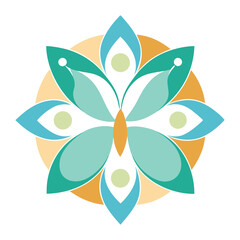 Therapeutic Butterfly Mandala For Calm Wellness