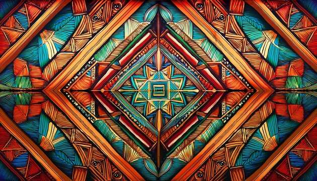 photo background pattern in african tribal style in colorful colors