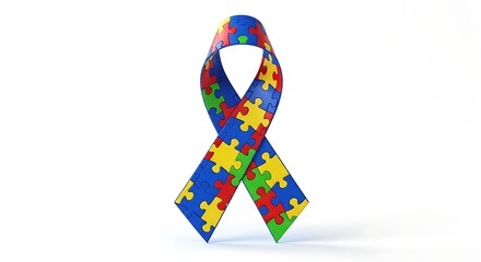 Autism awareness ribbon symbol