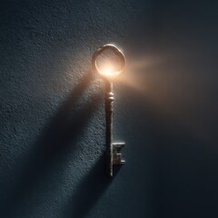 A conceptual image of a key symbolizing the unlocking of knowledge and mental potential