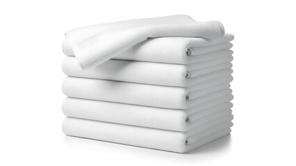 A stack of folded white towels