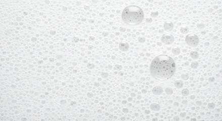 A gray and white image of bubbles on a surface