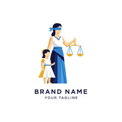 Lady Justice Cartoon Character Illustration Design.