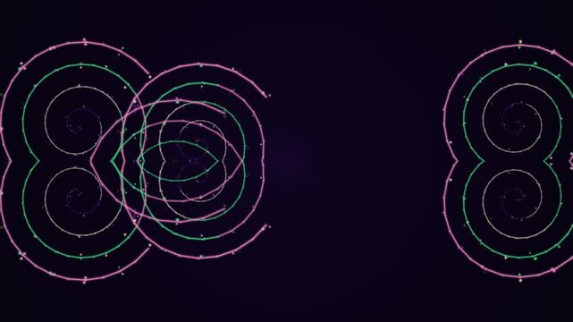 Animated Number Eight Logo Design Element.