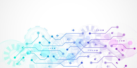 Motherboard technology circuit board background texture design. Creative idea AI banner concept for internet technology. Digital motherboard concept for poster, cover, banner, header, web template