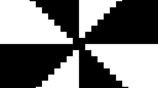 レトロゲームのようなドットが回転するトランジション, 場面転換,白黒,マット,ディザ,古い,エンカウント,戦闘,
Retro game-style pixel rotation transitions, scene changes, black and white, matte, dithering, old, encounter, battle