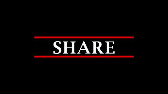 Like, Comment, Share and Subscribe text animation on black background. perfect for digital content overlays. 4K video.