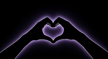 Fototapeta premium Hands forming heart shape.