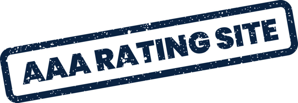 Grunge rectangular stamp displaying AAA RATING SITE, representing a highly evaluated and trustworthy online platform or location