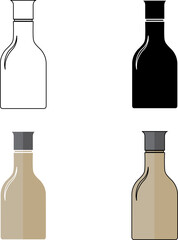 The bottle symbol icon can be used for MOCAF oil products, skincare, or other liquid products.