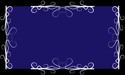 frame for text with floral ornament