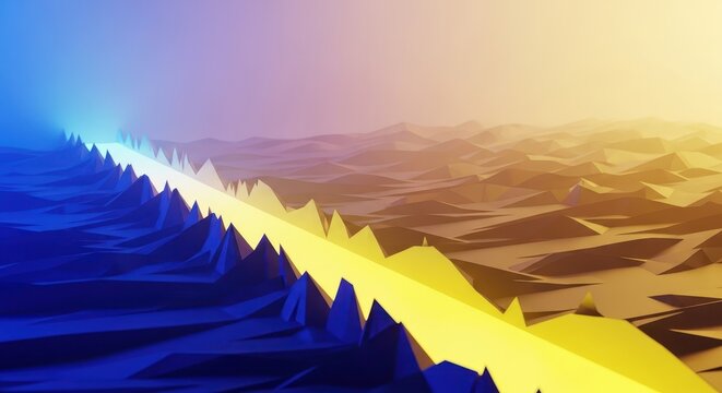 Abstract geometric visualization emphasizing strategic clarity and focused future planning, showing a defined path forward, lines, digital, success