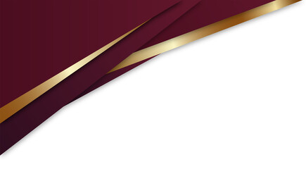 Crimson and Gold Abstract Layered Design