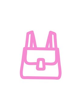 jiggle motion animation of school satchel symbol icon