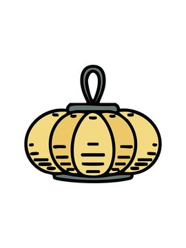 popping motion animation of hanging lantern traditionally crafted in japanese style