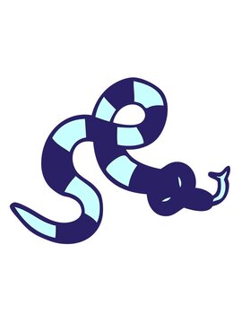 jiggle and pause animation of cartoon doodle poisonous snake