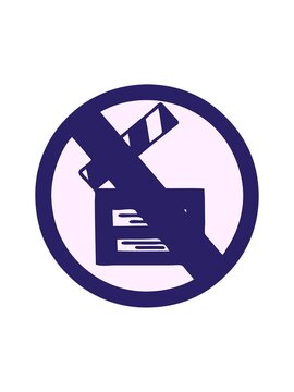 bobbing motion animation of cute cartoon of a no directing sign