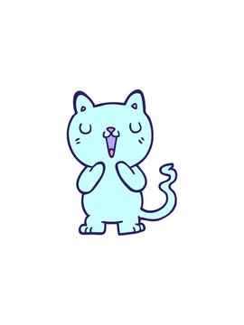 starburst effect animation of cartoon of a cat character