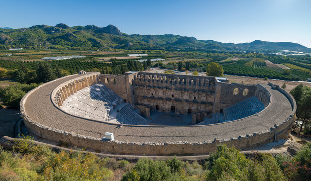 Roman Theater in the ancient city of Aspendos. Antalya, T&uuml;rkiye