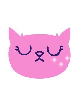 glitter effect animation of  cartoon crying cat