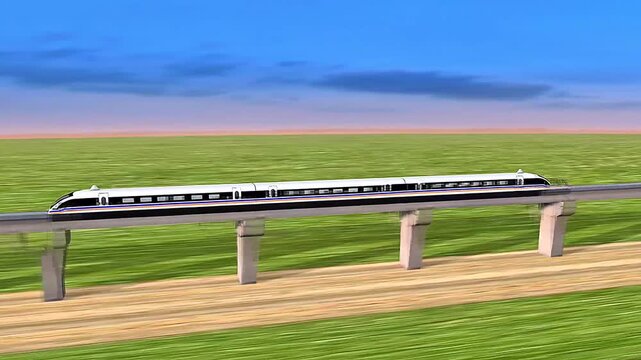 maglev or magnetic levitation train.