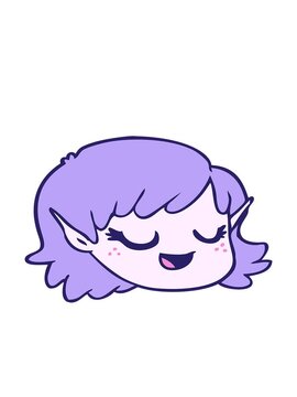 bobbing motion animation of a cartoon of a elf girl