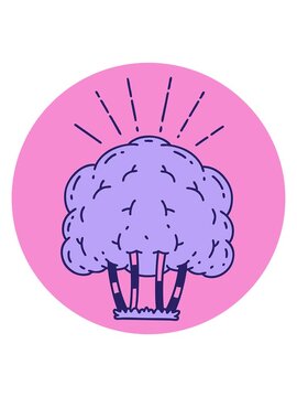 jiggle motion animation of icon of a tattoo tree