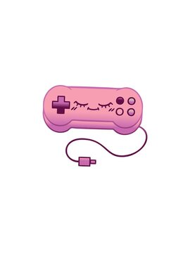 pressure popping animation of gradient shaded cartoon of a game controller