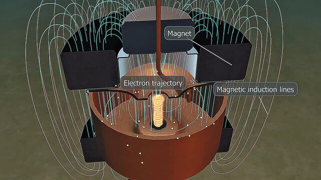 Magnetic lorentz force of a magnetron