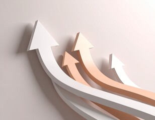 Fl&egrave;che croissance