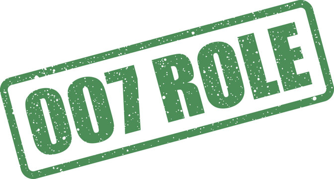 Rectangular distressed stamp graphic with a numerical identifier highlighting a specific assigned role or function