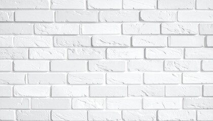 Fototapeta premium Clean white brick wall texture background for design and decoration