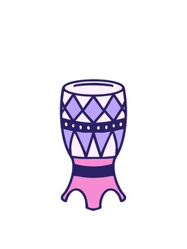 stretching up animation of brazilian surdo carnival drum