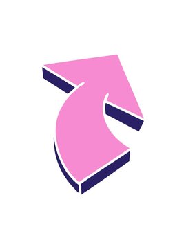 splitting motion animation of hand drawn quirky cartoon arrow