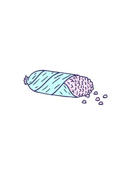 starburst effect animation of hand drawn cartoon doodle of fresh corn on the cob
