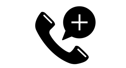 Obraz premium Telephone with speech bubble, call, phone,