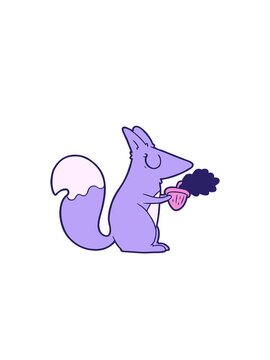 jumping motion animation of squirrel drawing