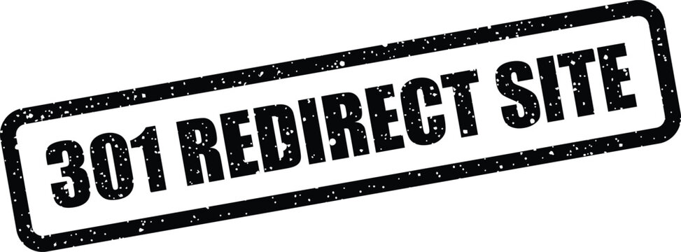 Sticker with 301 redirect site lettering for online presence management and web address updates