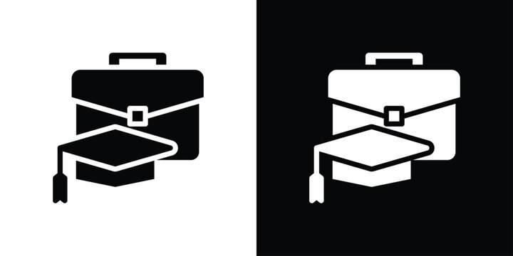 Internship Icon Sheet Black And White