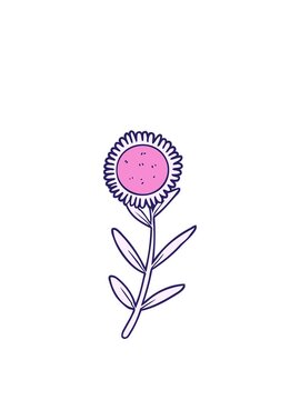 stretching up animation of cartoon sunflower