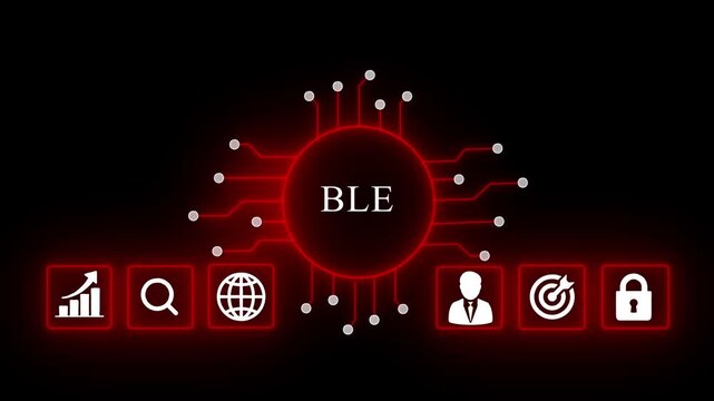 Modern B L E Technology Concept with Digital and Circuit for Wireless Communication and Io T Solutions