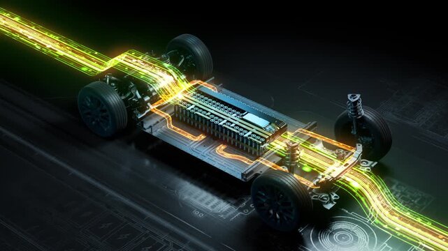 Electric car charging wirelessly from smart road surface
