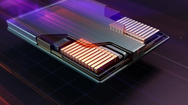 Futuristic electric car energy flow and battery scanning.